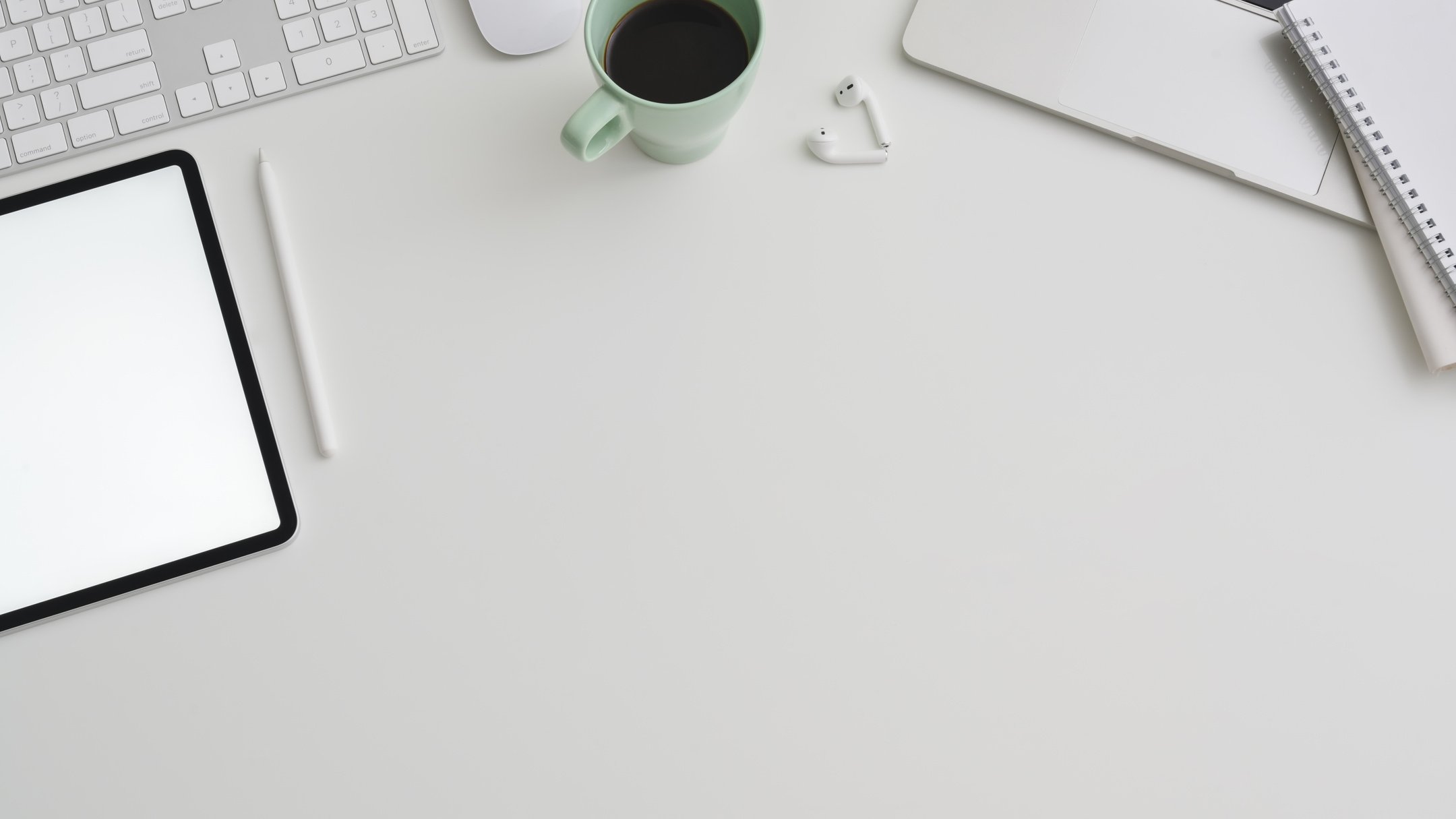 Minimalist Office Workspace with Different Devices 